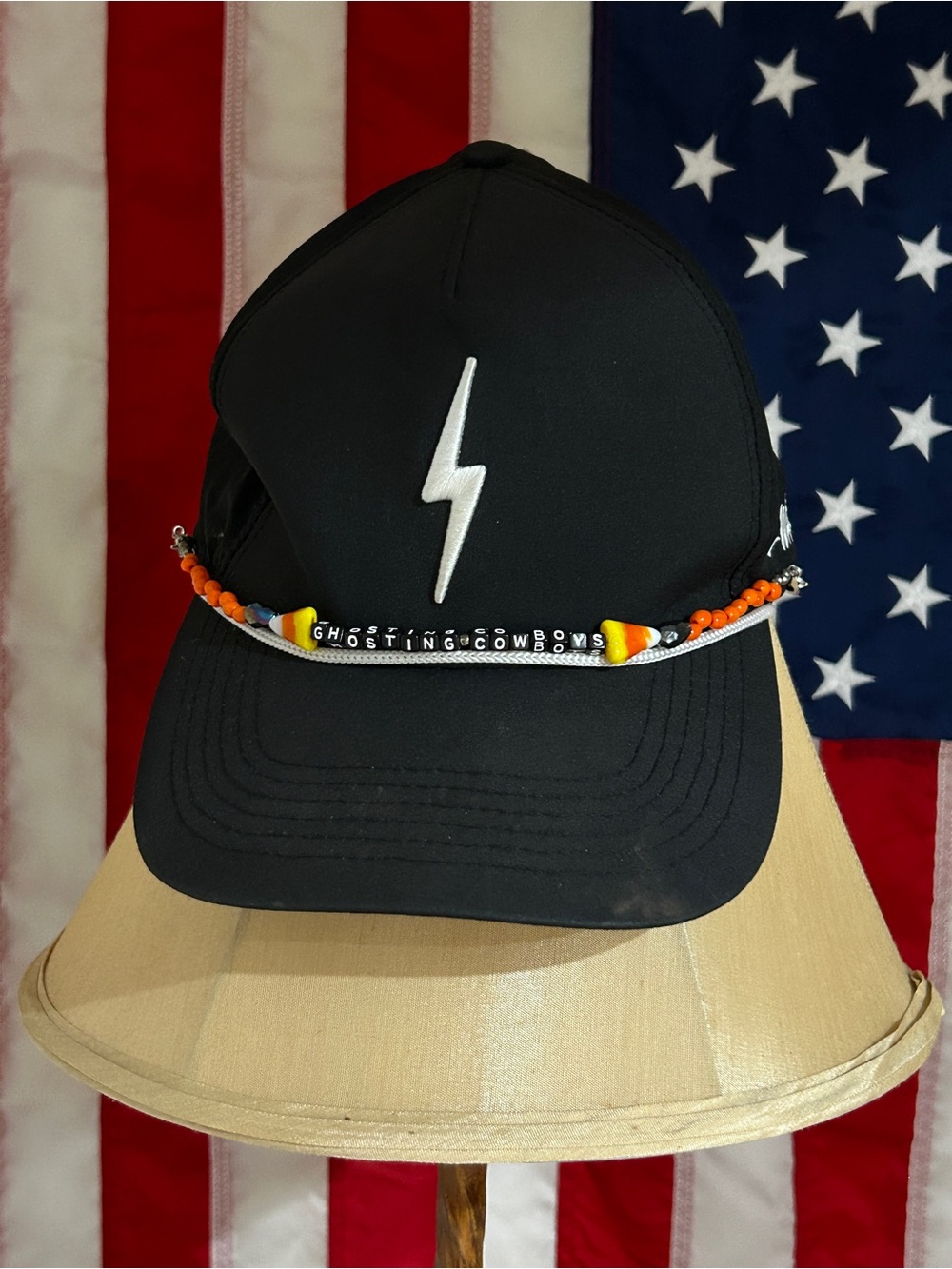 Beaded Hatchain western Halloween themed Ghosting Cowboys handmade brand new